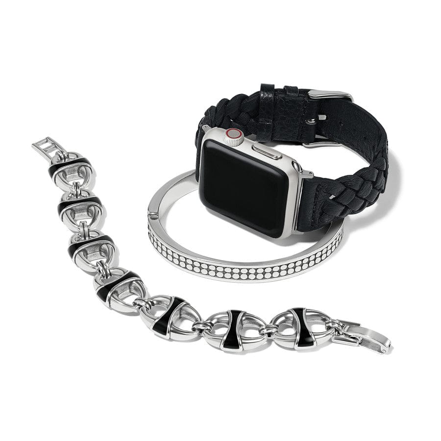 Portofino Link Reversible Large Bracelet silver-black 5