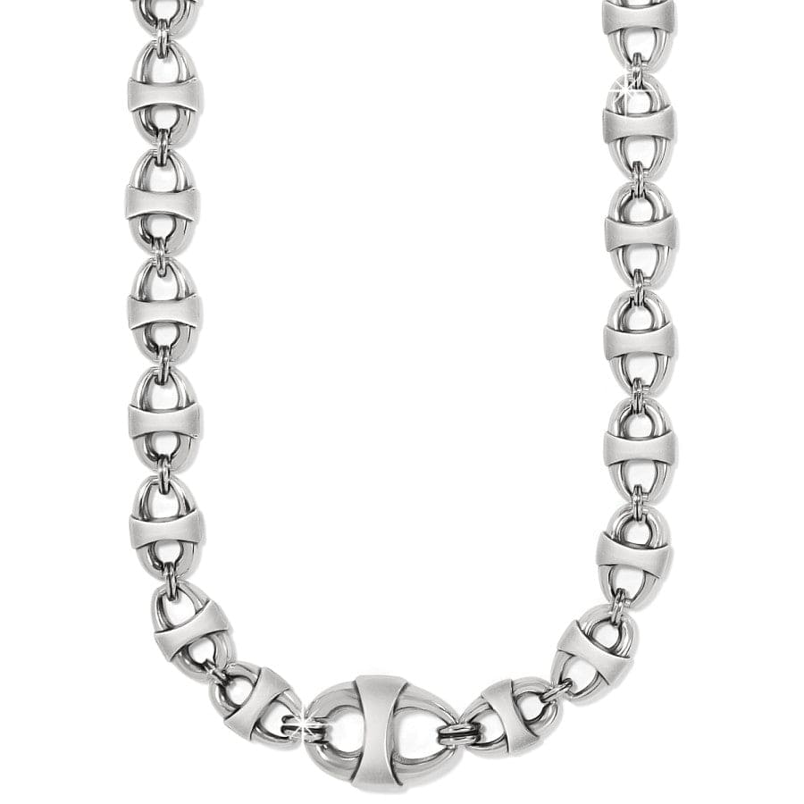 Portofino Link Reversible Necklace silver-black 3