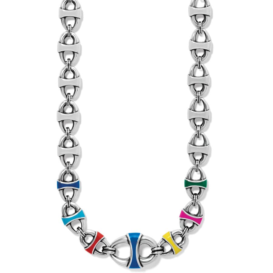 Portofino Link Reversible Necklace silver-multi 5