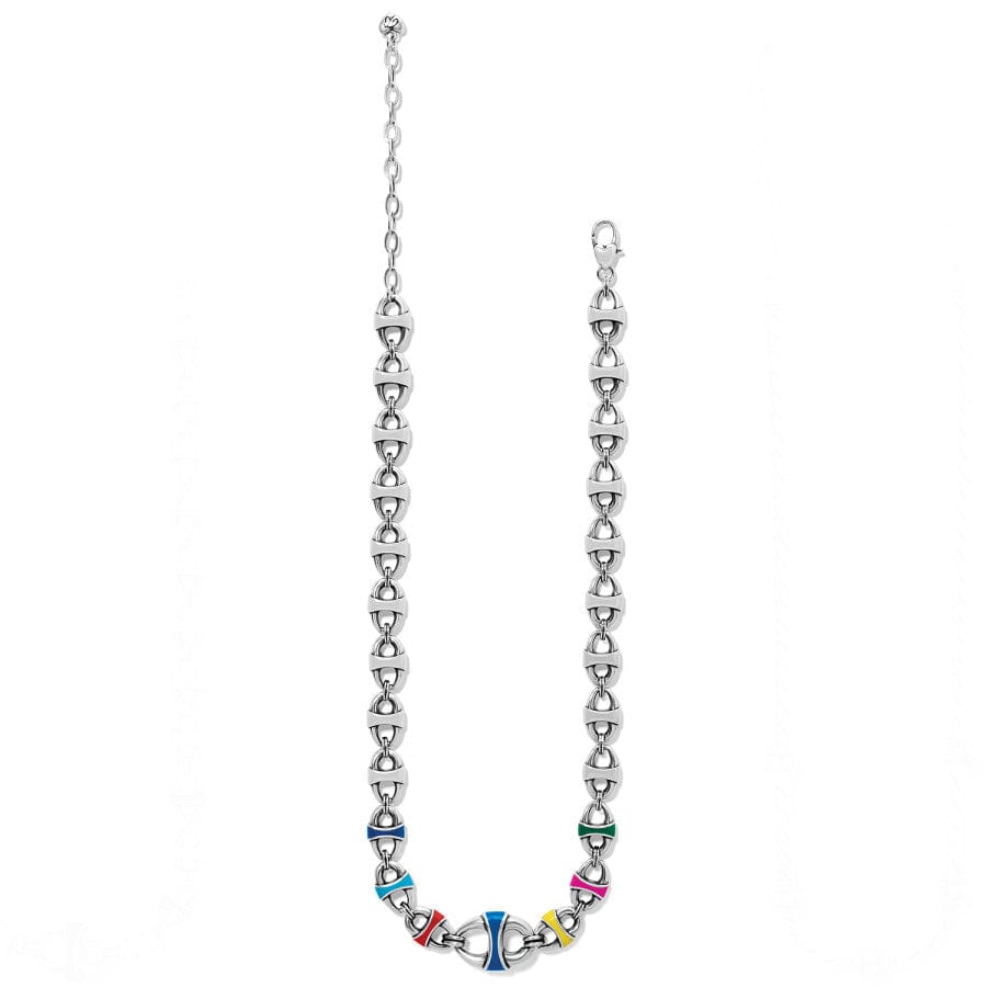 Portofino Link Reversible Necklace silver-multi 7