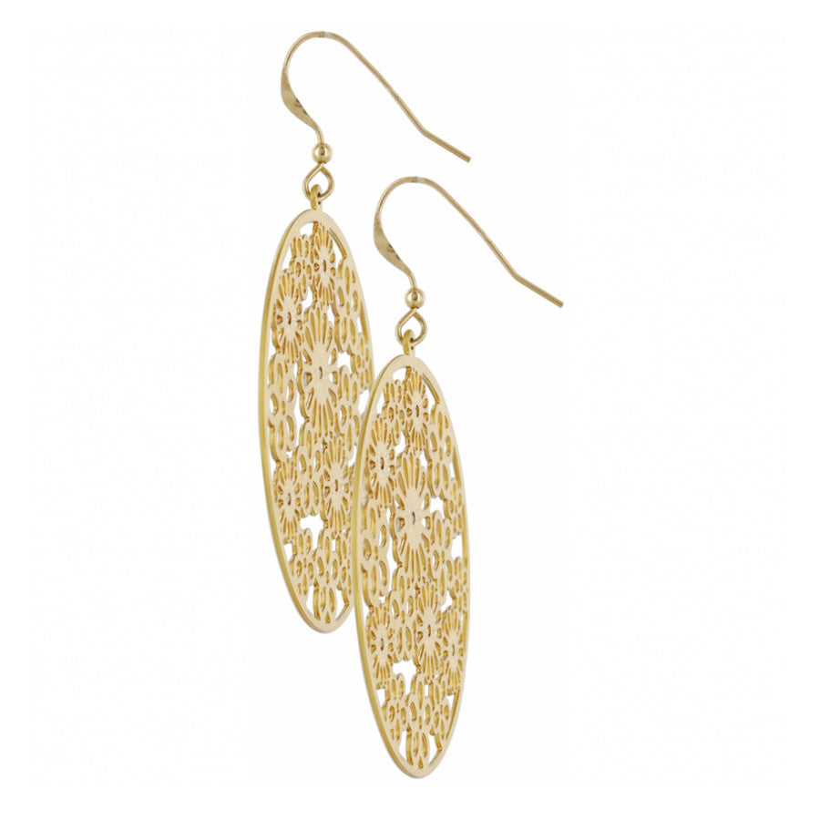 Posey Disc French Wire Earrings gold 2