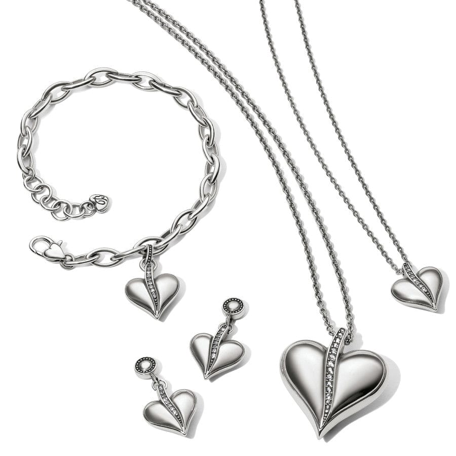 Sentimental Expressions Sterling Silver Paw Print Heart Necklace