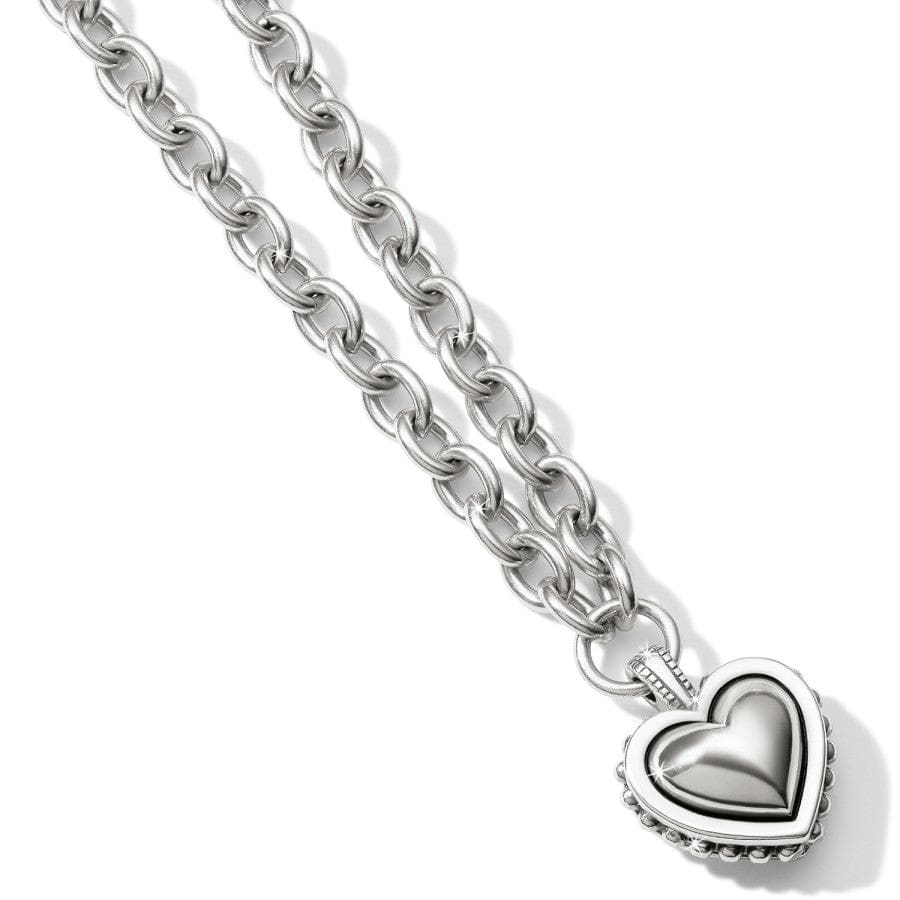 Pretty Tough Bold Heart Necklace silver 3