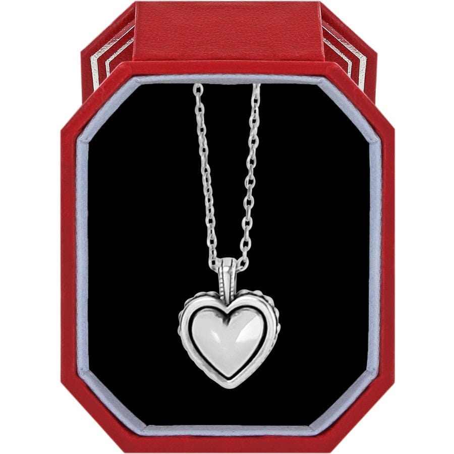 Pretty Tough Bold Heart Petite Necklace Gift Box silver 1