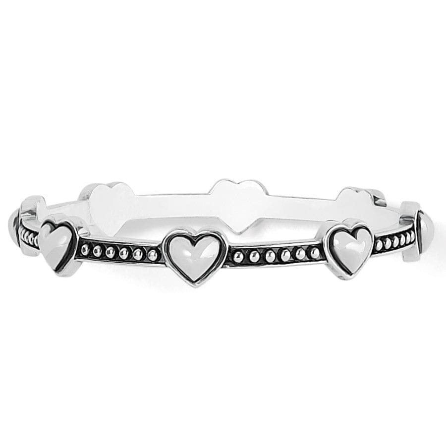 Pretty Tough Bold Petite Heart Bangle silver 1