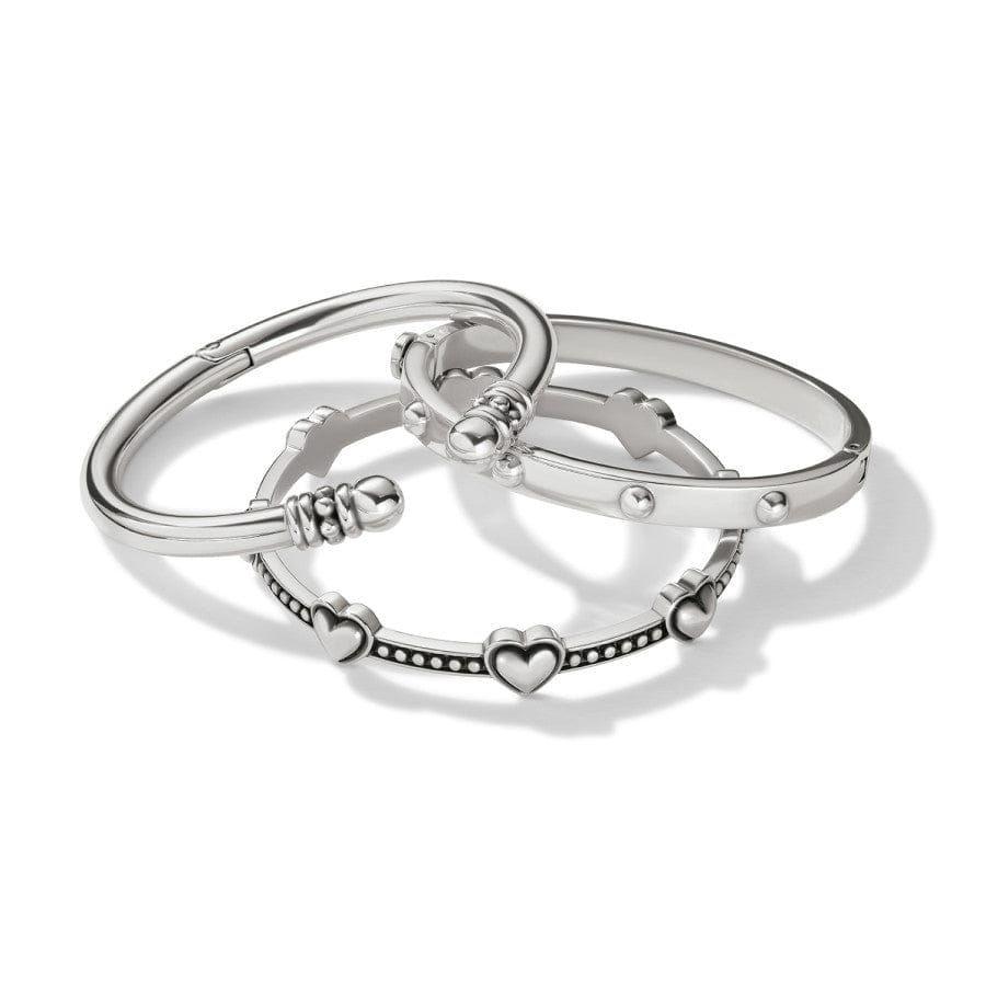 Pretty Tough Bold Petite Heart Bangle silver 4