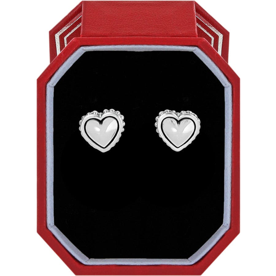 Pretty Tough Petite Heart Post Earrings Gift Box silver 1