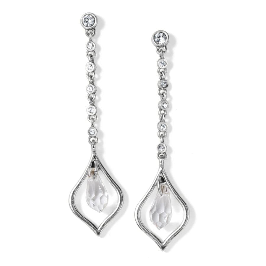 Prism light Diamond Petite Post Drop Earrings silver 1