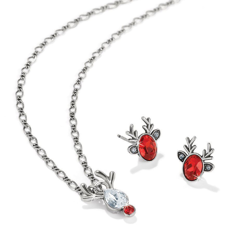 Reindeer Rock Necklace silver-red 4