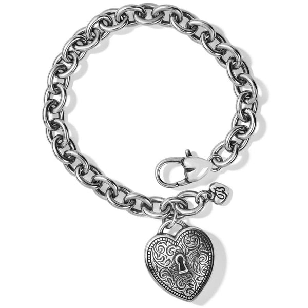 Silver Heart Locket Bracelet