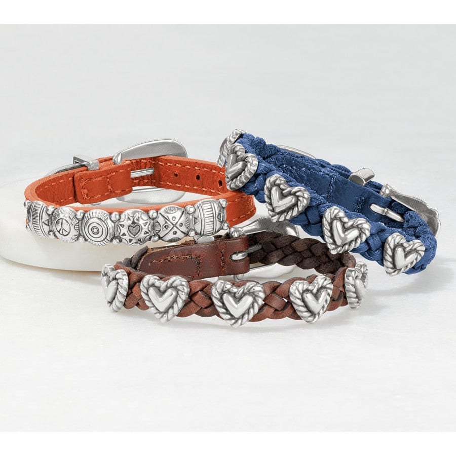 Roped Heart Braid Bandit Bracelet french-blue 45