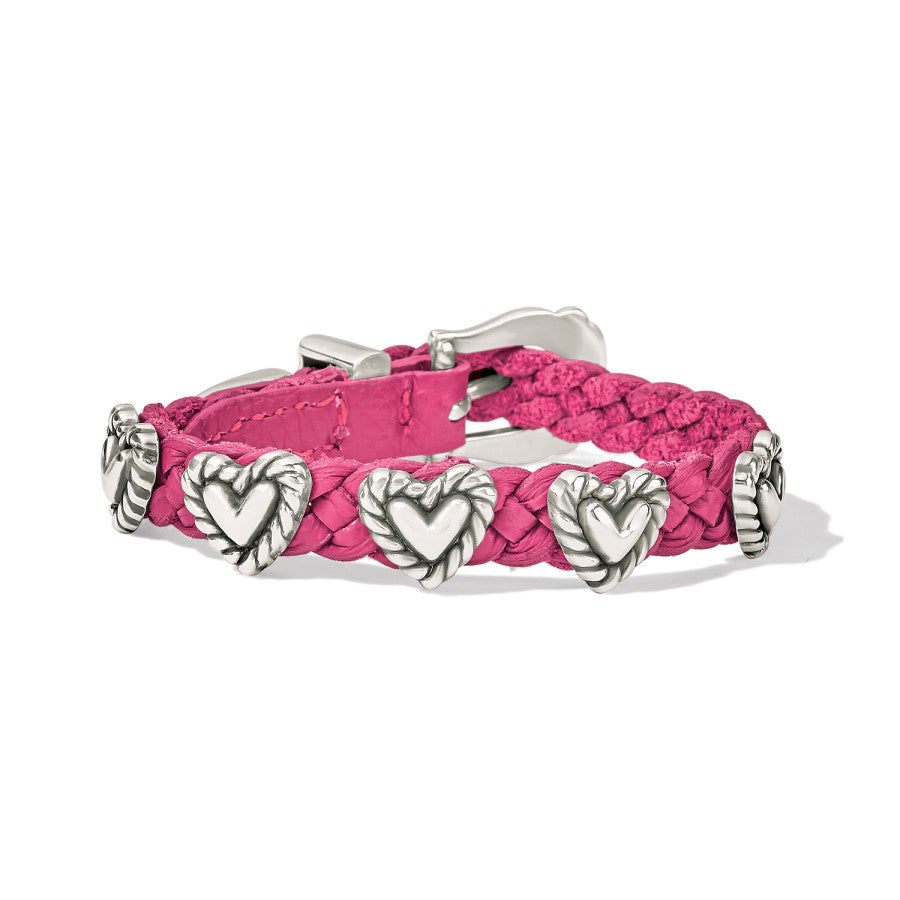 Roped Heart Braid Bandit Bracelet pink 1