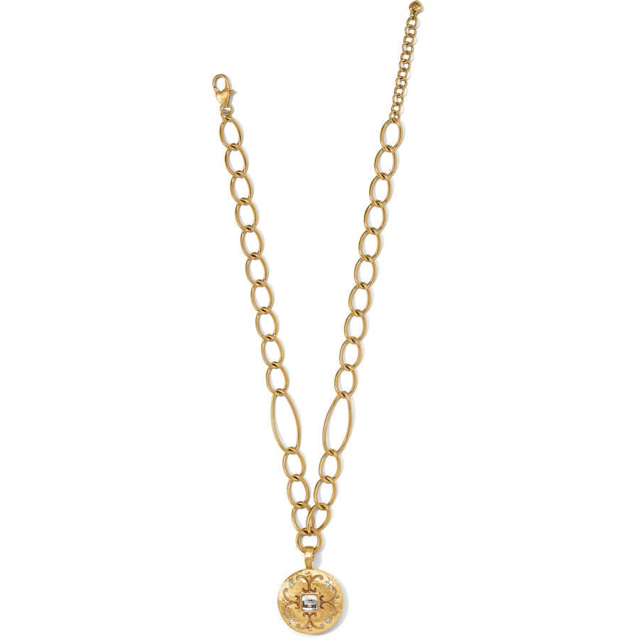Saturn Reversible Necklace brushed-gold 3