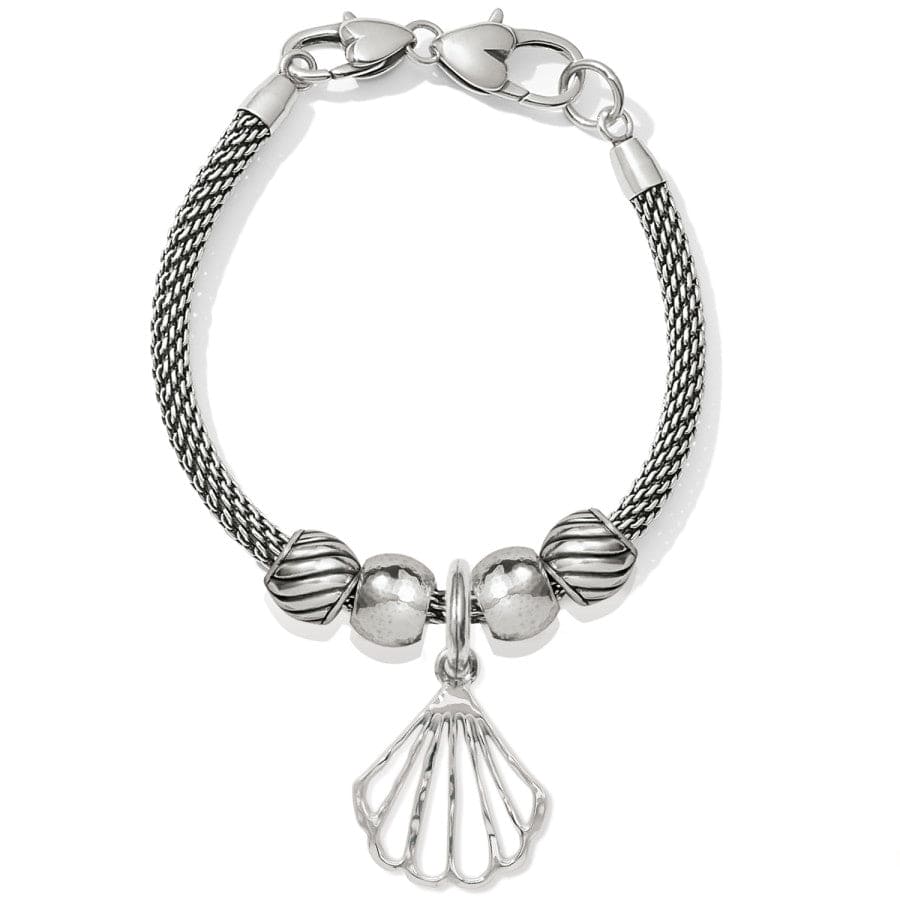 Scalloped Shell Charm Bracelet silver 1