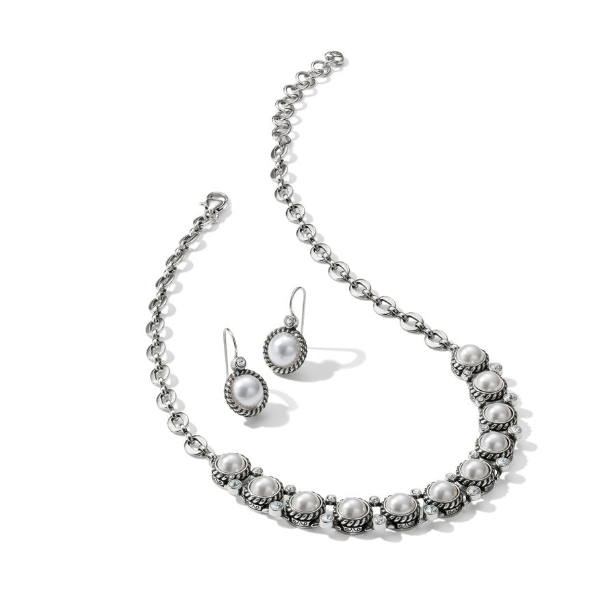 Sea Gem Collar Necklace silver-pearl 4