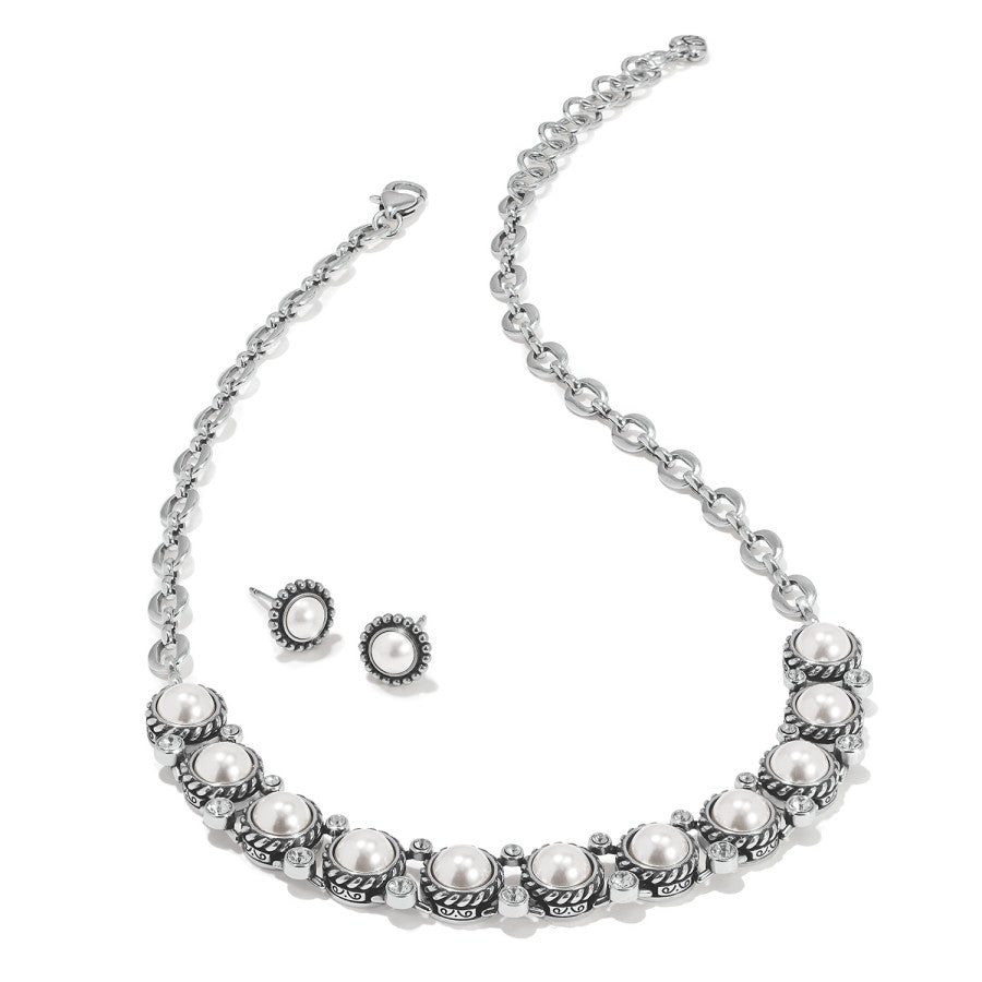 Sea Gem Collar Necklace silver-pearl 5