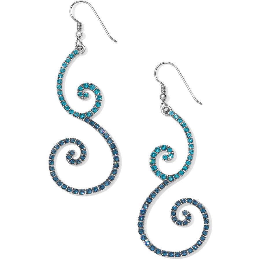 Sea Of Love Crystal French Wire Earrings silver-blue 1