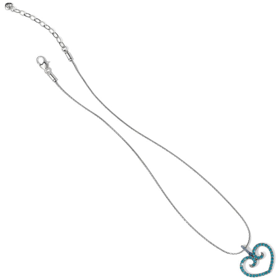 Sea of Love Reversible Petite Heart Necklace silver-blue 3
