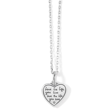 Sentiments Love Life Reversible Necklace