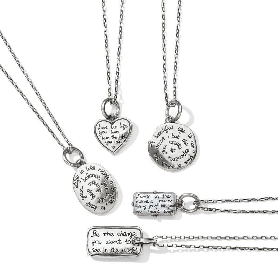 Sentiments Love Today Reversible Necklace silver 4