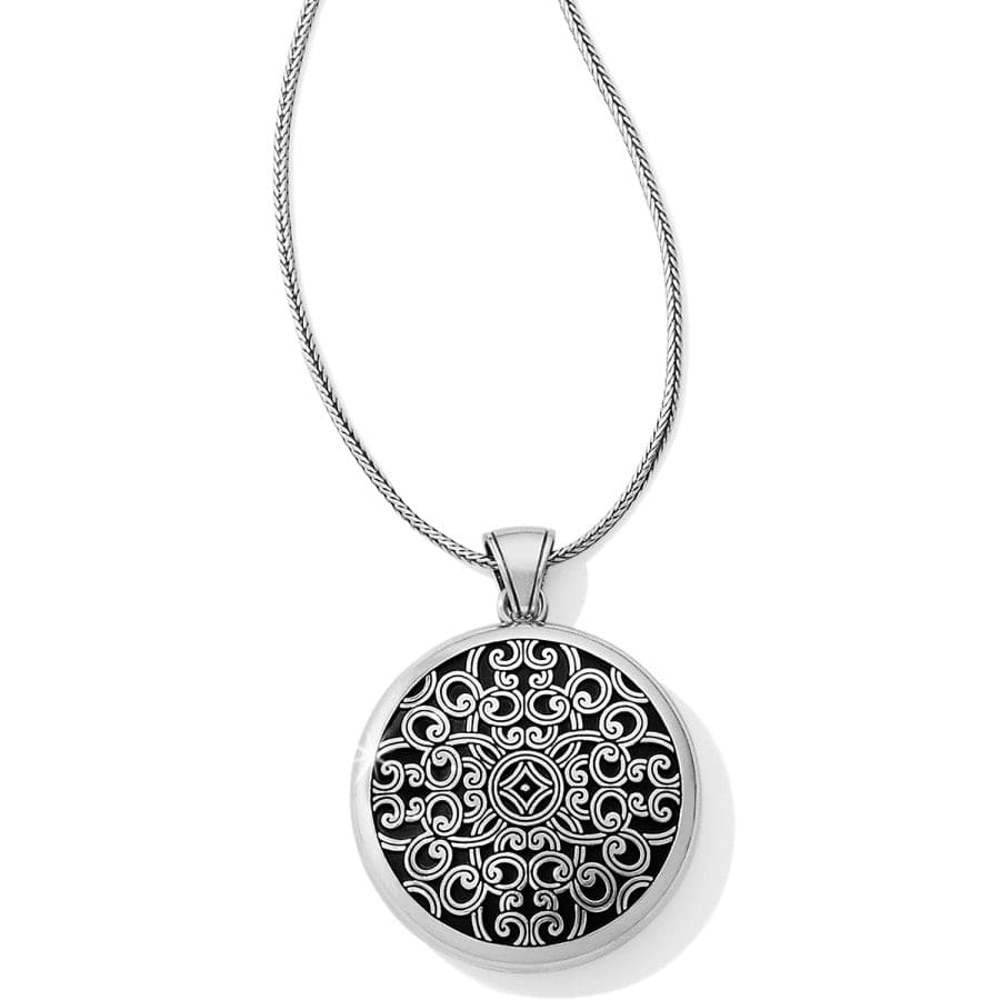 Serendipity Convertible Locket Necklace silver-black 1