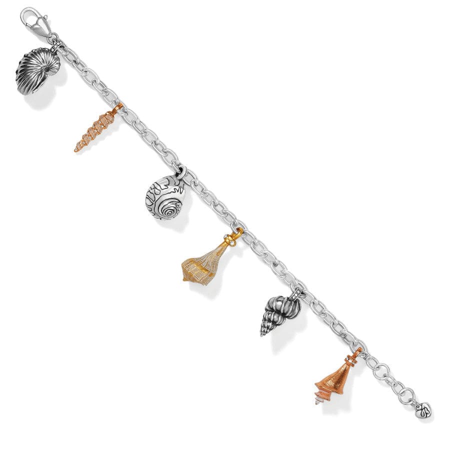 Shells Around The World Shell Charm Bracelet silver-gold 2
