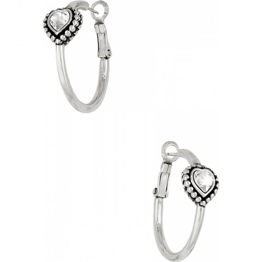 Shimmer Heart Small Hoop Earrings silver 1