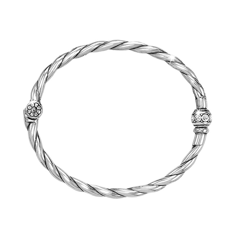 Shimmer Hinged Bangle silver 1