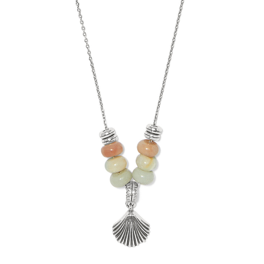 Silver Shells Bay Necklace silver-blue 1