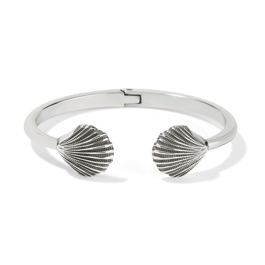 Silver Shells Hinged Bangle - Brighton