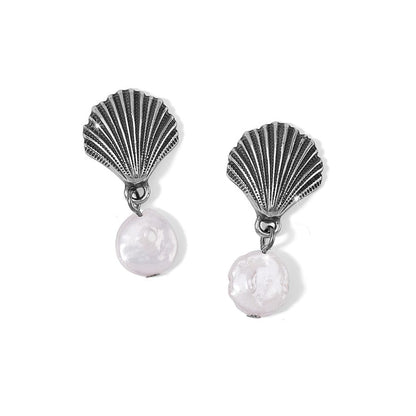 Scallop Shell sterling silver earrings 925 x 1 pair drops Shells Scallop Shell sterling silver earrings 925 x 1 pair drops Shells