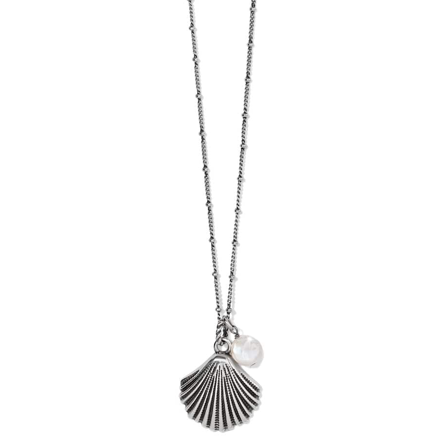Silver Shells Pearl Necklace silver-pearl 1