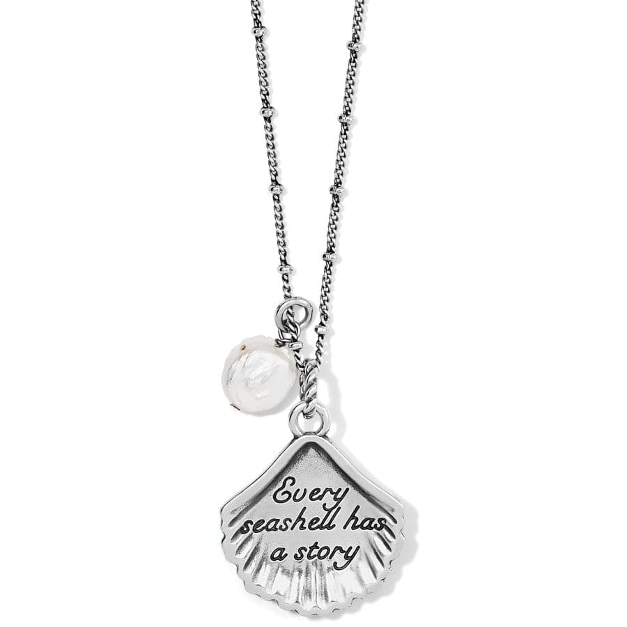 Silver Shells Pearl Necklace silver-pearl 2