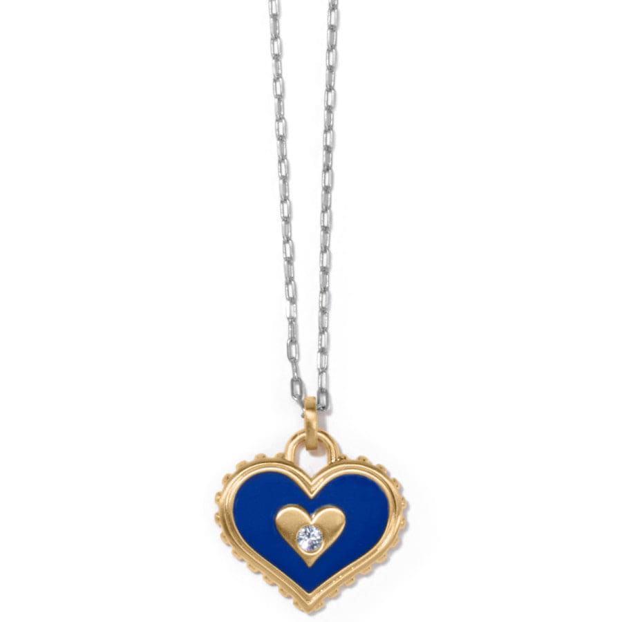 Simply Charming Giving Heart Necklace gold-blue 1