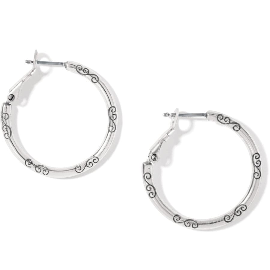 Small Hoop Charm Earrings silver 3