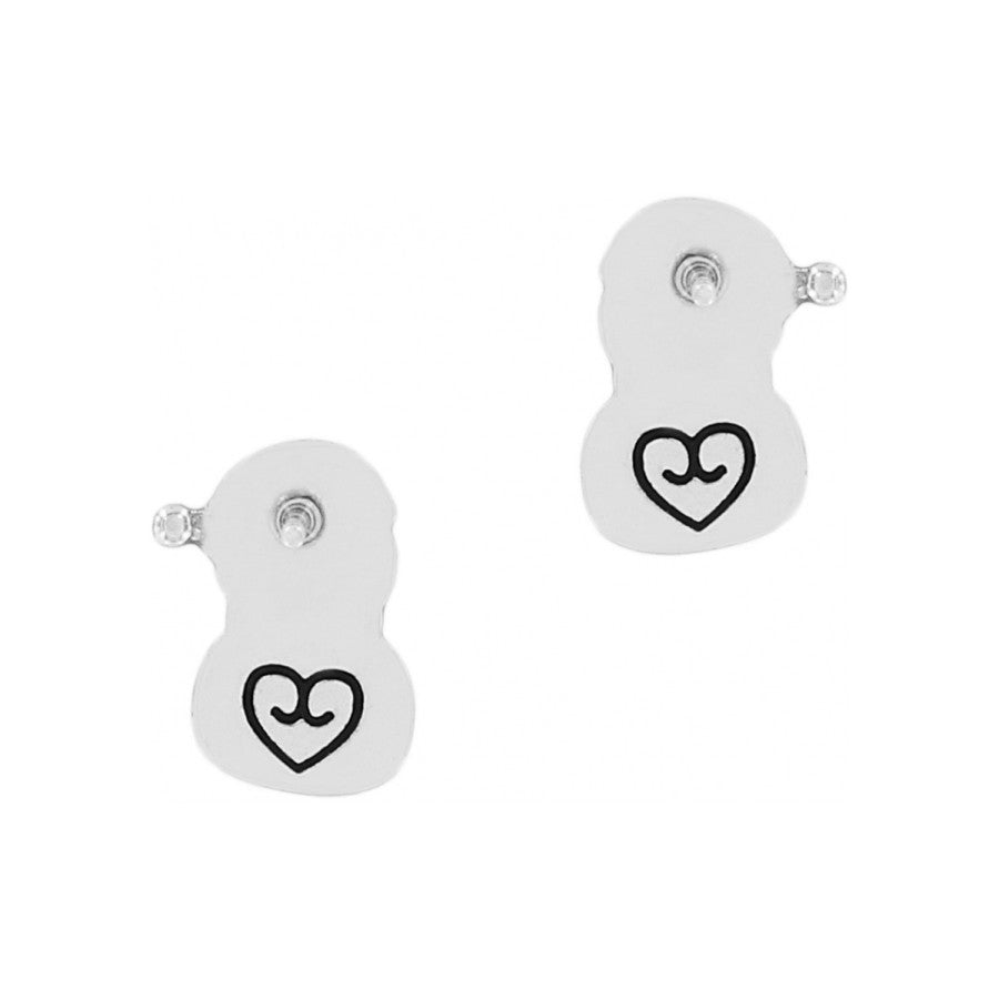 Snowman Mini Post Earrings set rear view