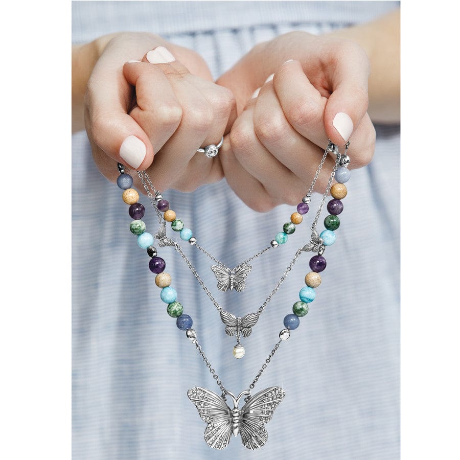 Solstice Hues Butterfly Necklace silver-multi 4