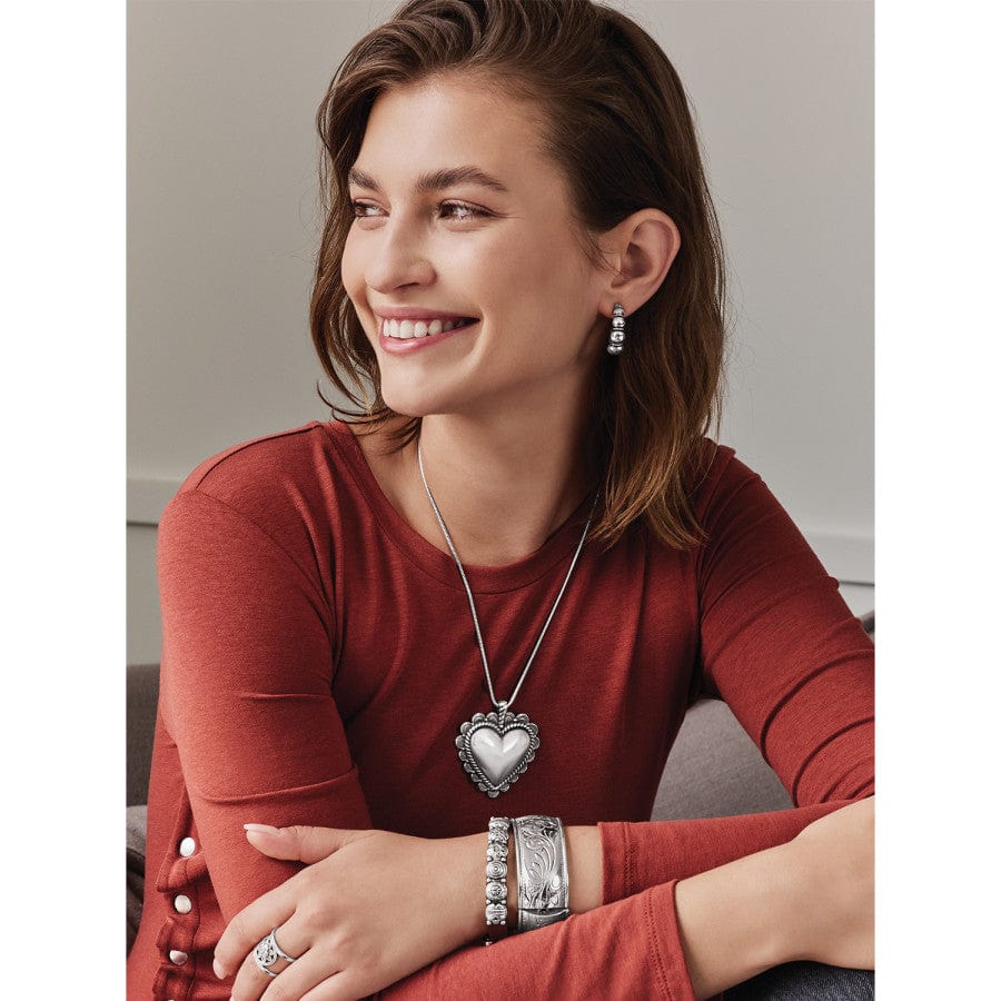 Sonora Bold Heart Necklace silver 4