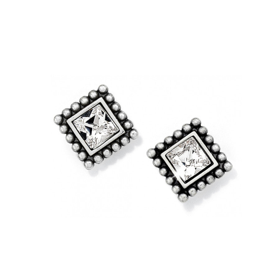 Sparkle Square Mini Post Earrings silver 8