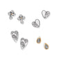 Sparkling Heart Mini Post Earrings