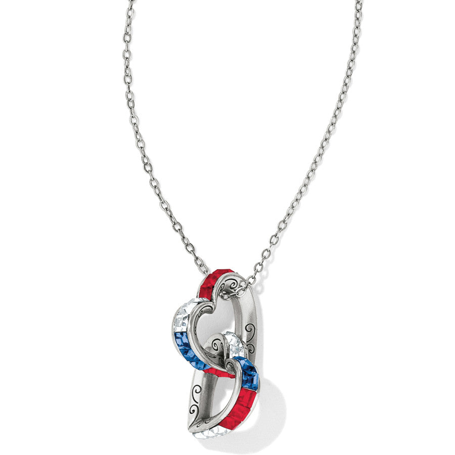 Spectrum Hearts Long Necklace red-white-blue 4