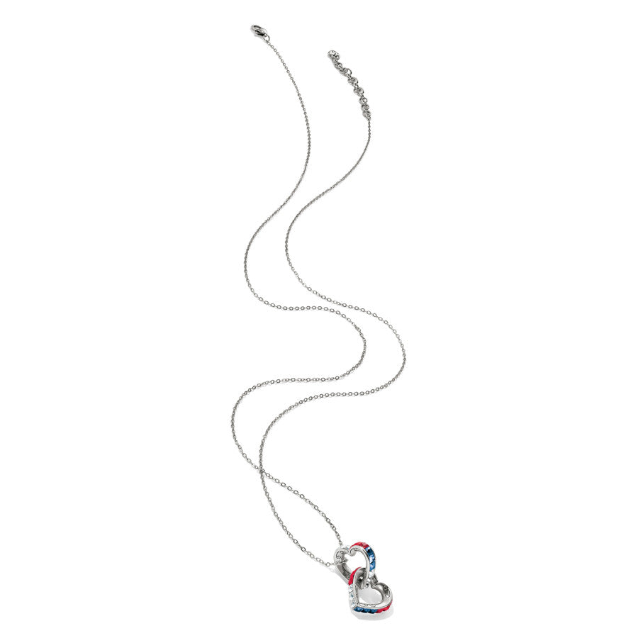 Spectrum Hearts Long Necklace red-white-blue 5