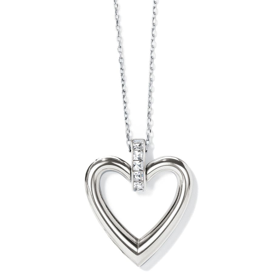 Spectrum Open Heart Necklace silver 1