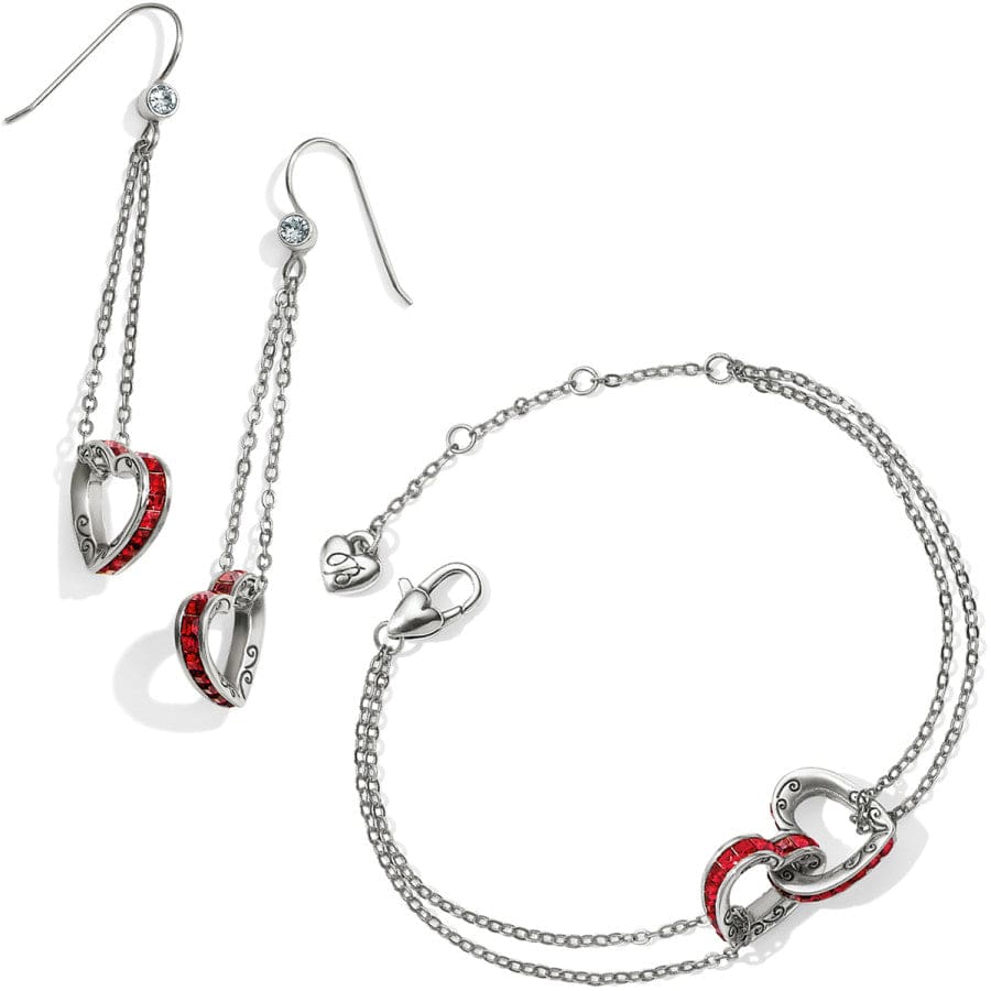 Spectrum Petite Heart Bracelet Gift Set silver-red 1