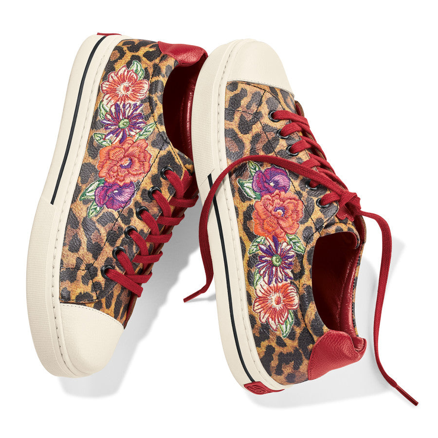 Wide fit sneakers with leopard print - Brown - Zizzifashion