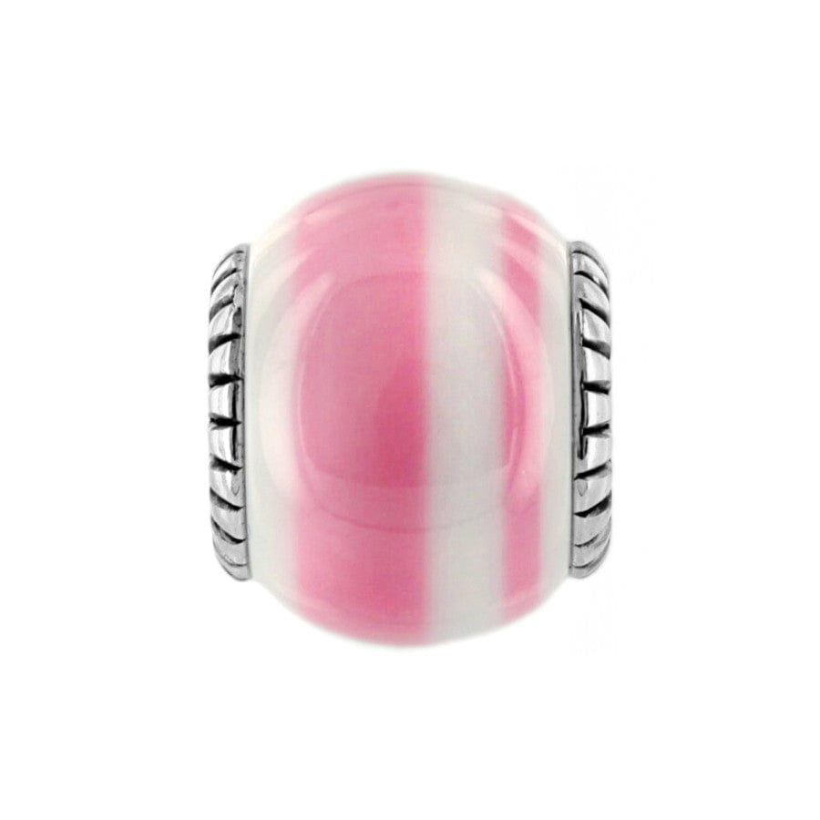 Sugar Stripe Bead silver-pink 3