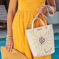 Sunny Daisy Embroidered Medium Messenger Bag