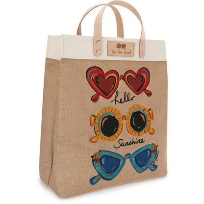 Sunny Shades Burlap Tote