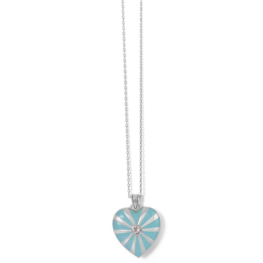 Sunray Heart Necklace silver-blue 1
