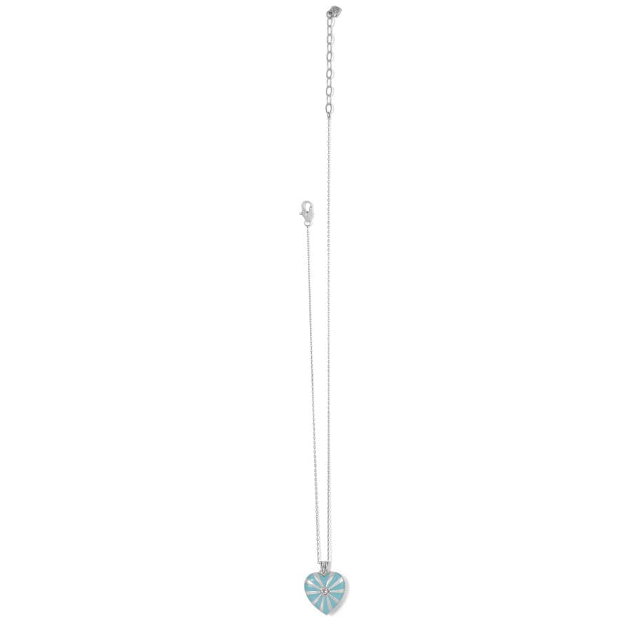Sunray Heart Necklace silver-blue 2